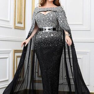 Gradient evening dress